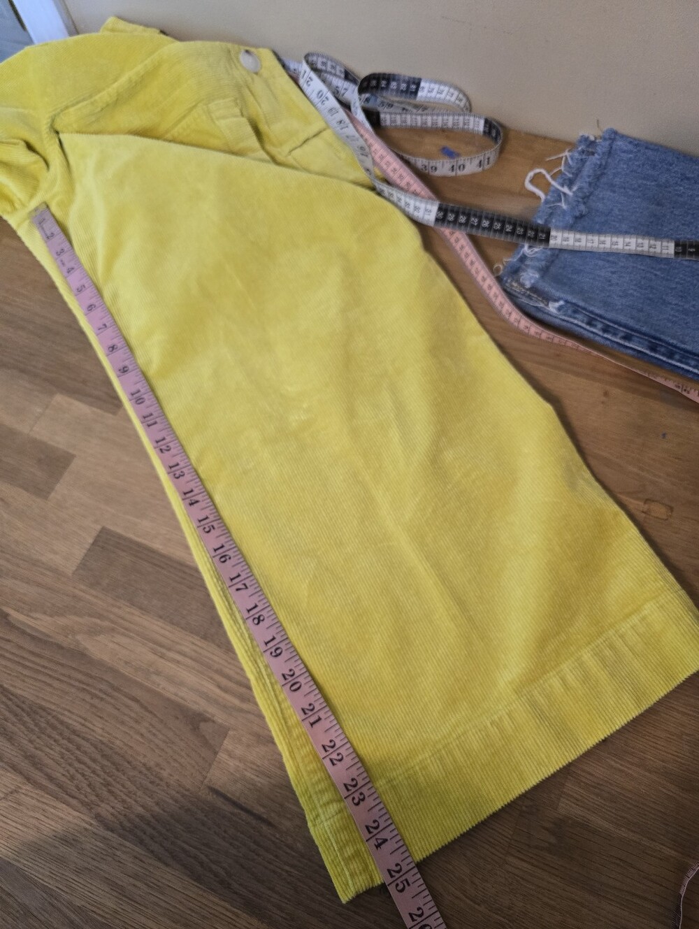 Maeve The Colette Wide-Leg Corduroy Pants Yellow Size 31 - Picture 10 of 11